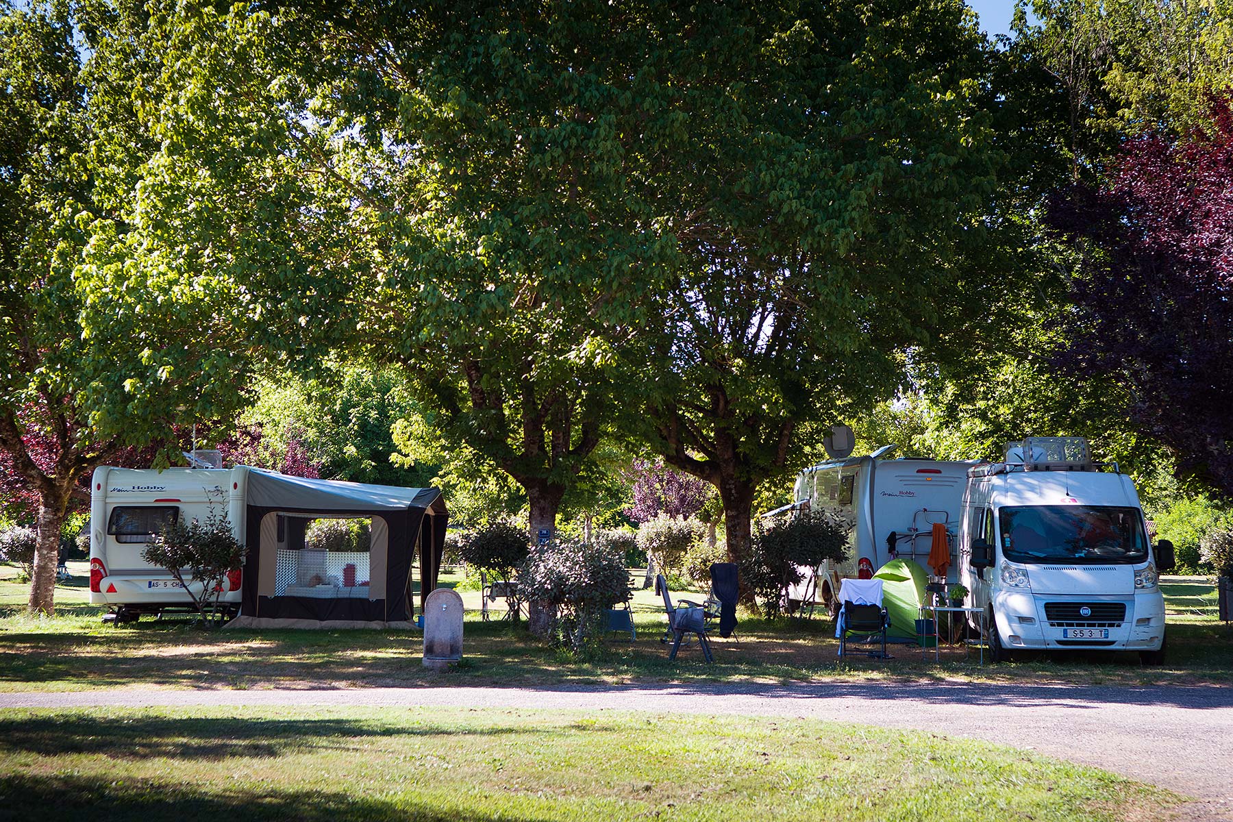 Camping emplacements landing