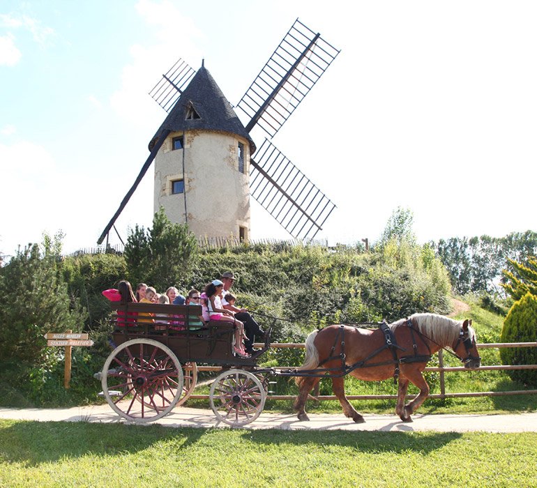 Calèche au Parc du Bournat parc attractions en Dordogne