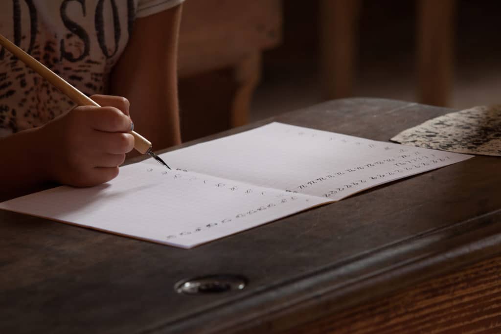 Écriture à la plume